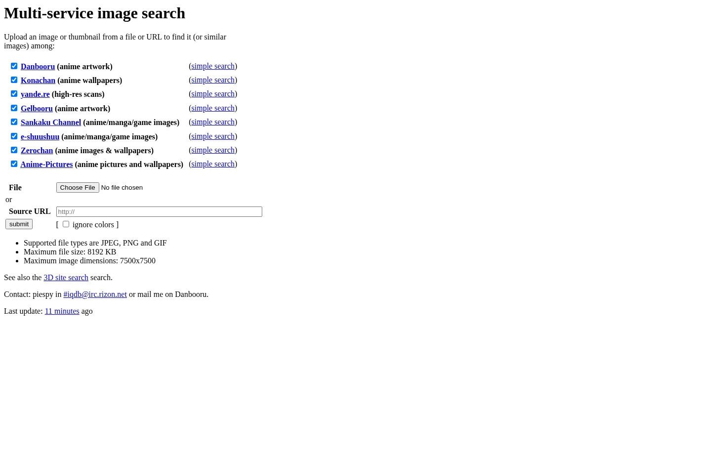 Multi-service image search 页面快照